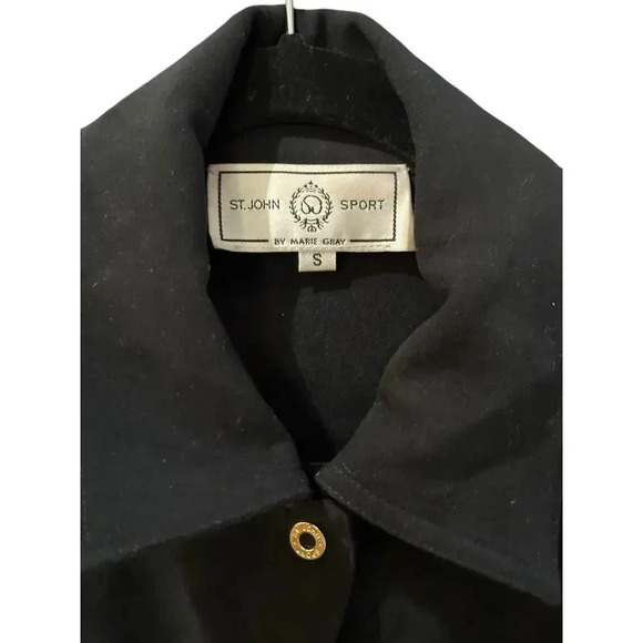 St. John by Marie Gray Button-Down Black Sport shacket sueded Size S - Picture 4 of 10